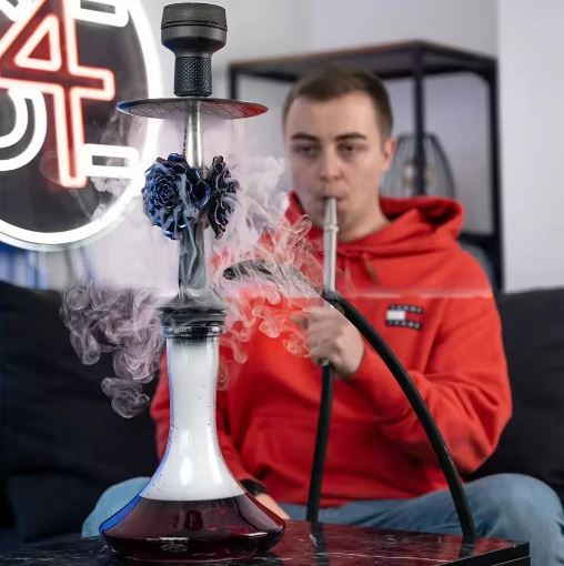Moze Kvze Grid Black Rose Hookah Set