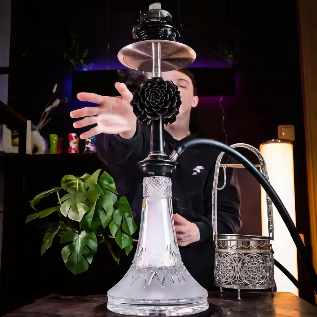 Moze Kvze Grid Black Rose Hookah Set